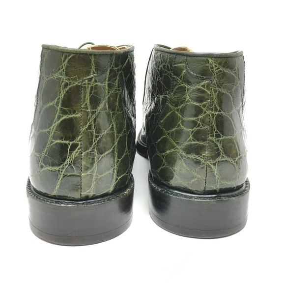 Mauri Ankle Boots Size 13 Green Full Alligator
